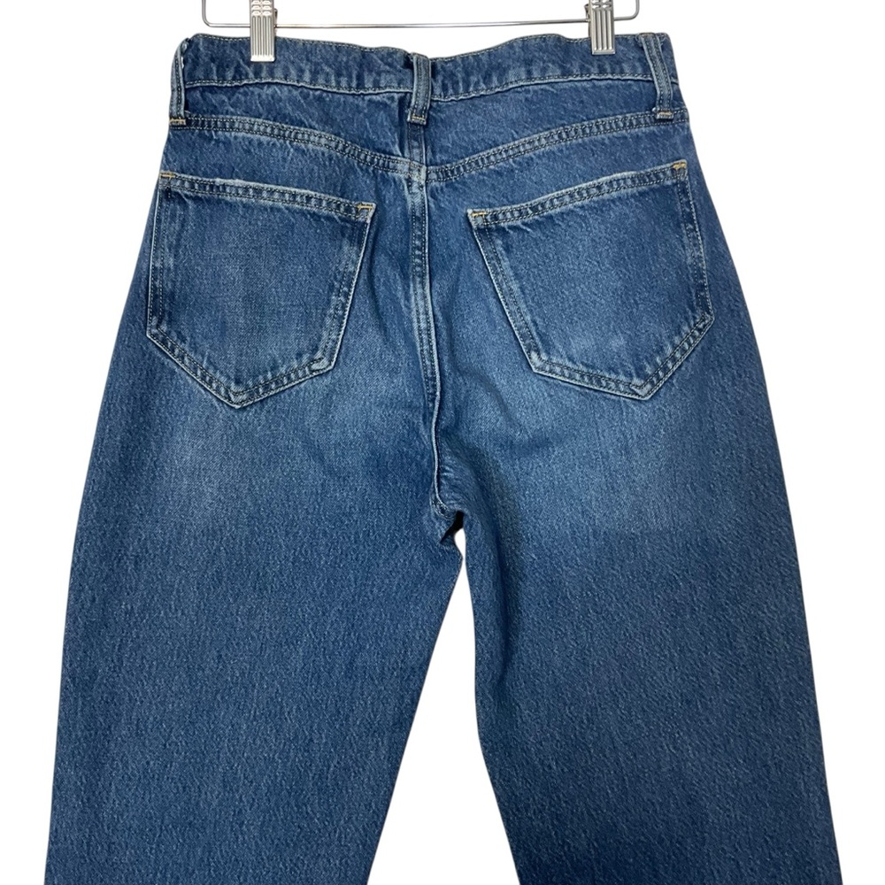 ARIZONA sz 7 Highest Rise Mom Jeans Straight Leg Medium Blue Wash - Picture 6 of 10